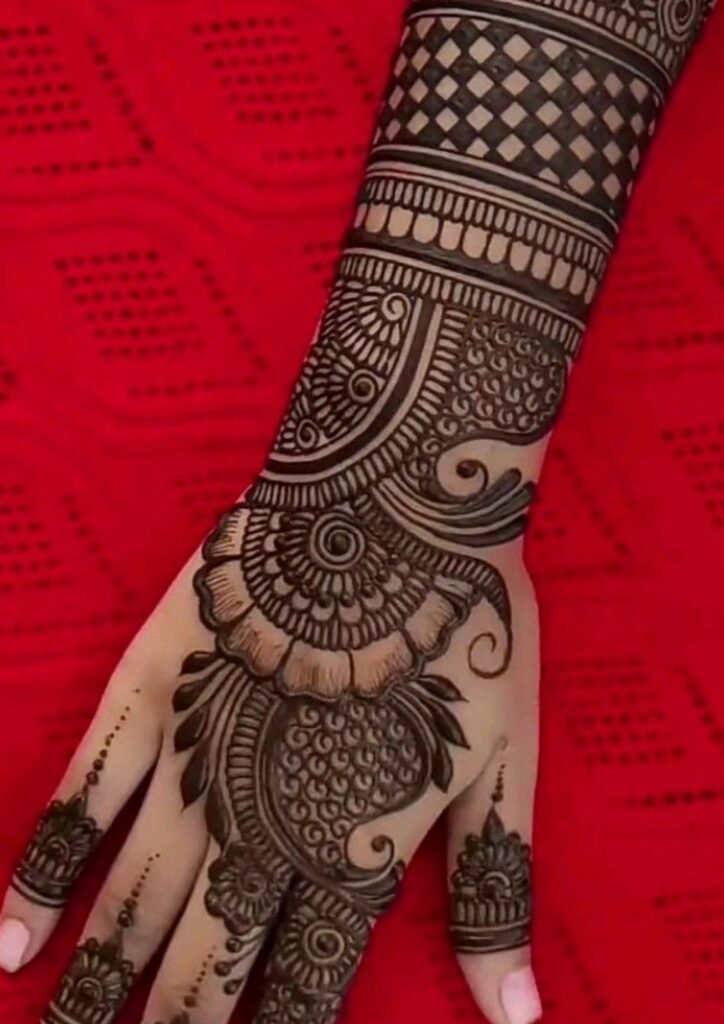 Stylish Full Hand Mehndi Design