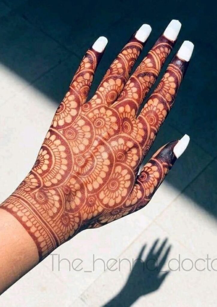 Stylish Full Hand Mehndi Design