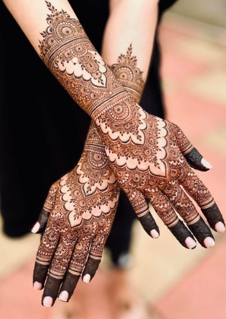 Stylish Full Hand Mehndi Design
