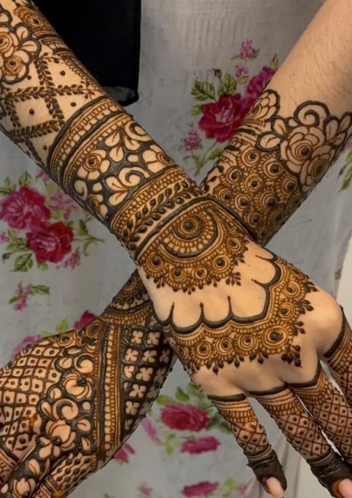 Stylish Full Hand Mehndi Design