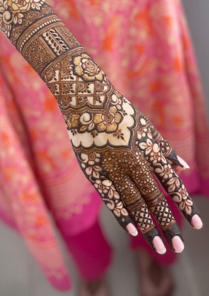 Stylish Full Hand Mehndi Design