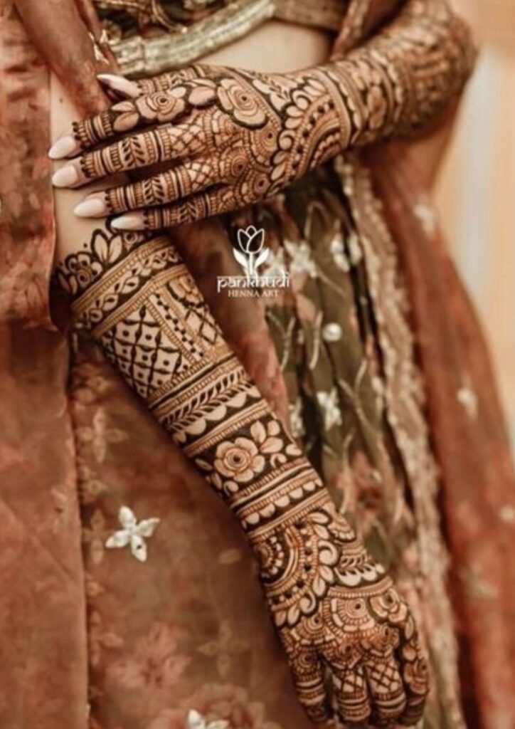 Stylish Full Hand Mehndi Design