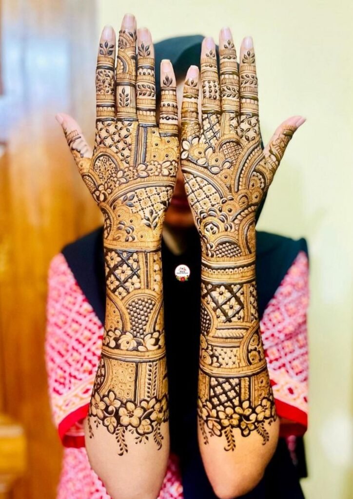 Stylish Full Hand Mehndi Design