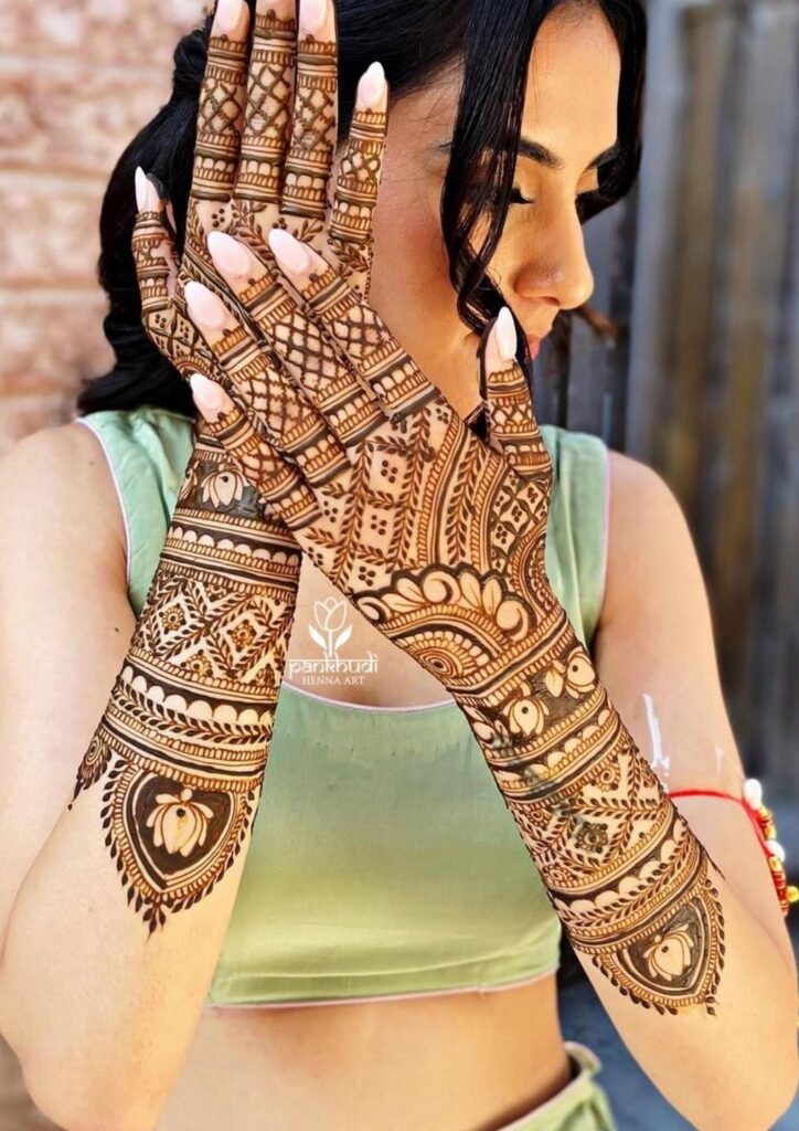 Stylish Full Hand Mehndi Design