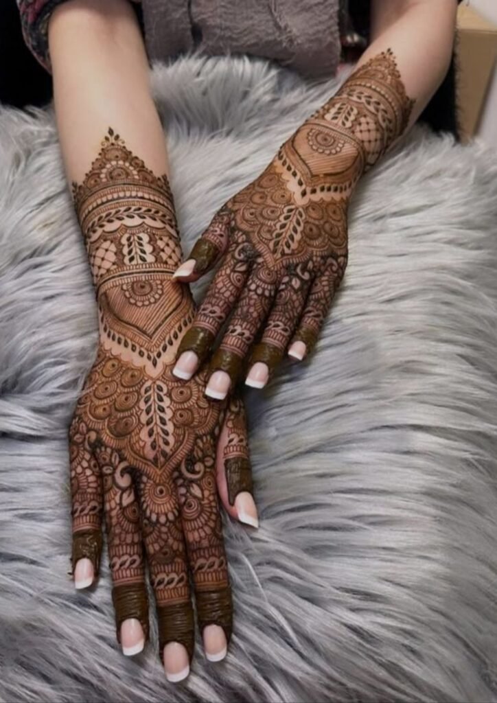 Stylish Full Hand Mehndi Design