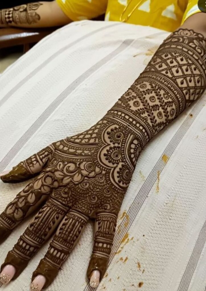 Stylish Full Hand Mehndi Design