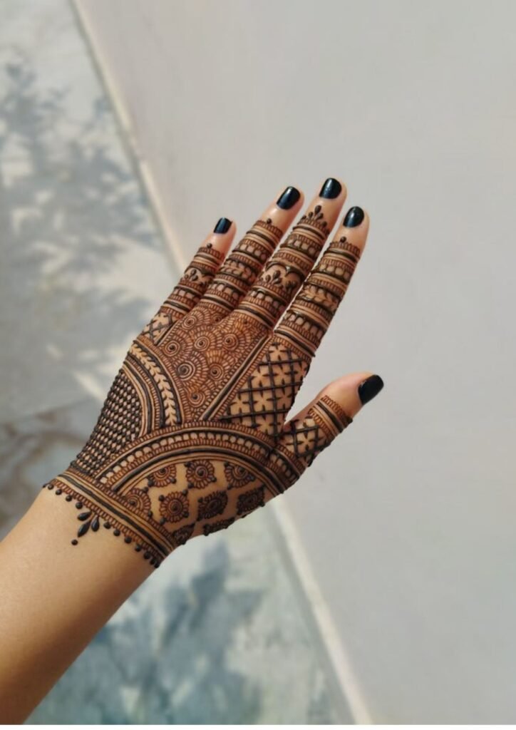 Stylish Full Hand Mehndi Design
