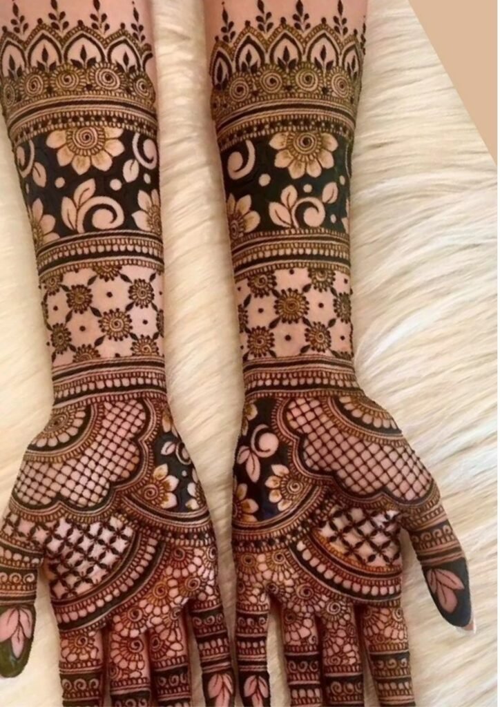 Stylish Full Hand Mehndi Design