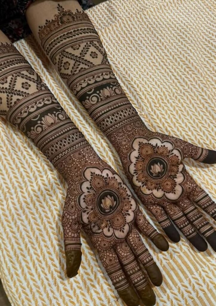 Stylish Full Hand Mehndi Design