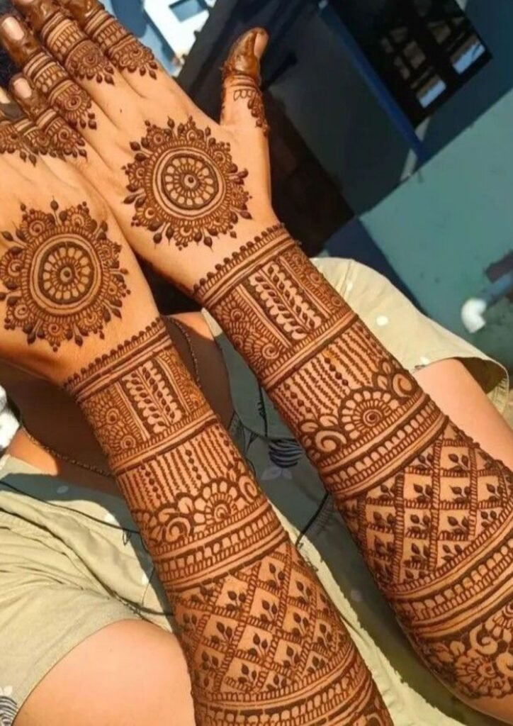 Stylish Full Hand Mehndi Design