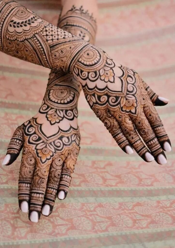 Stylish Full Hand Mehndi Design