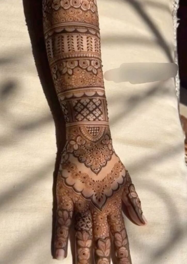 Stylish Full Hand Mehndi Design