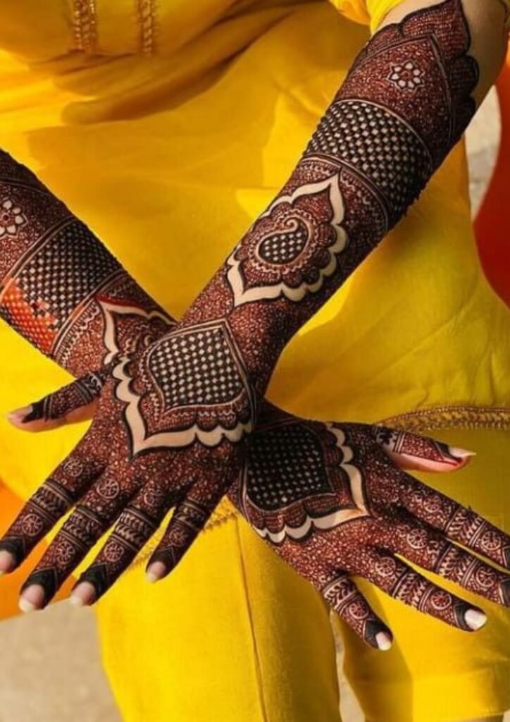 Stylish Full Hand Mehndi Design