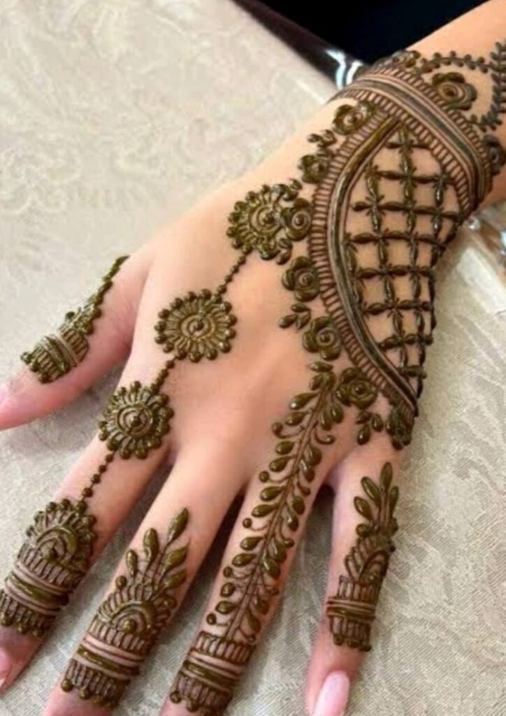 back hand mehndi design