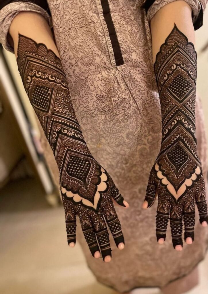 Stylish Full Hand Mehndi Design