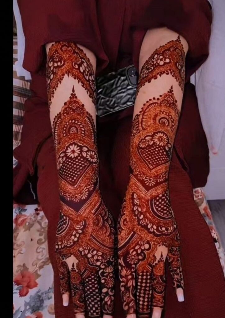 Stylish Full Hand Mehndi Design