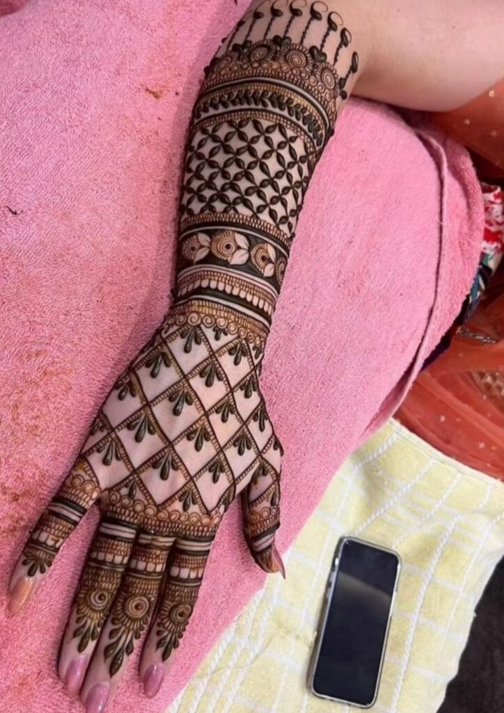 Stylish Full Hand Mehndi Design