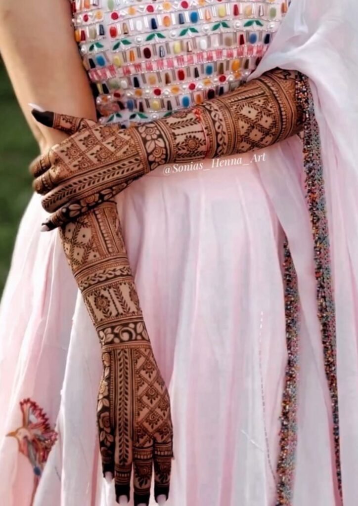 Stylish Full Hand Mehndi Design