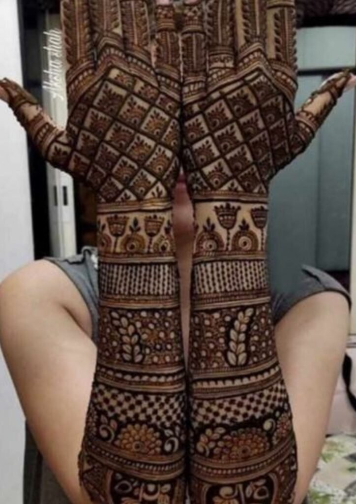 Stylish Full Hand Mehndi Design