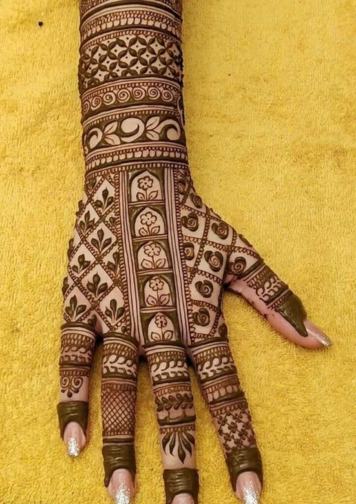 Stylish Full Hand Mehndi Design