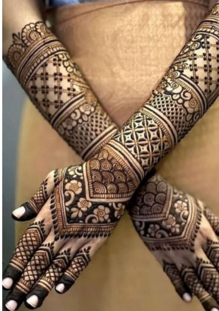 Stylish Full Hand Mehndi Design