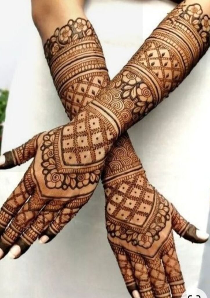 Stylish Full Hand Mehndi Design