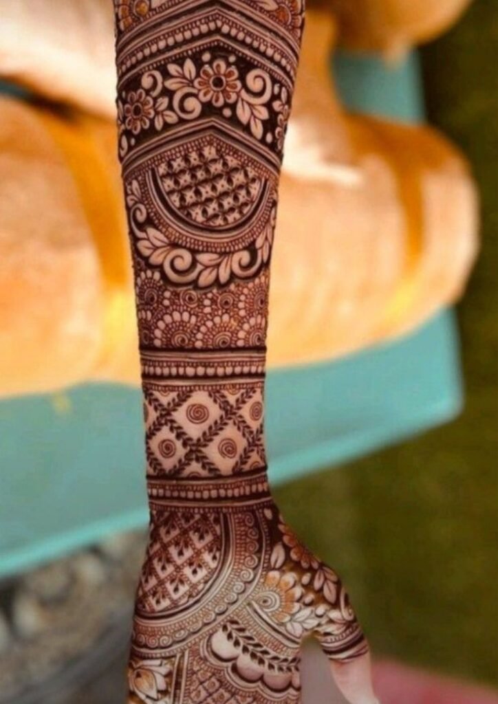 Stylish Full Hand Mehndi Design
