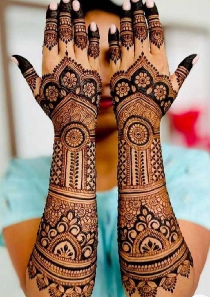 Stylish Full Hand Mehndi Design