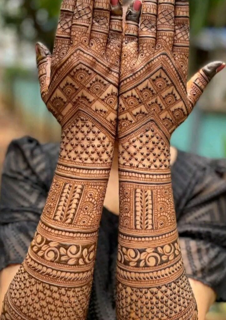 Stylish Full Hand Mehndi Design