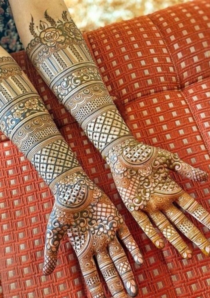 Stylish Full Hand Mehndi Design