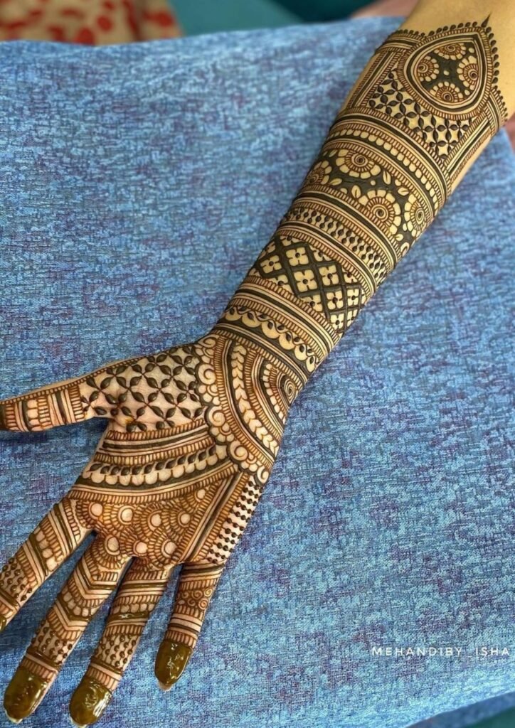 Stylish Full Hand Mehndi Design