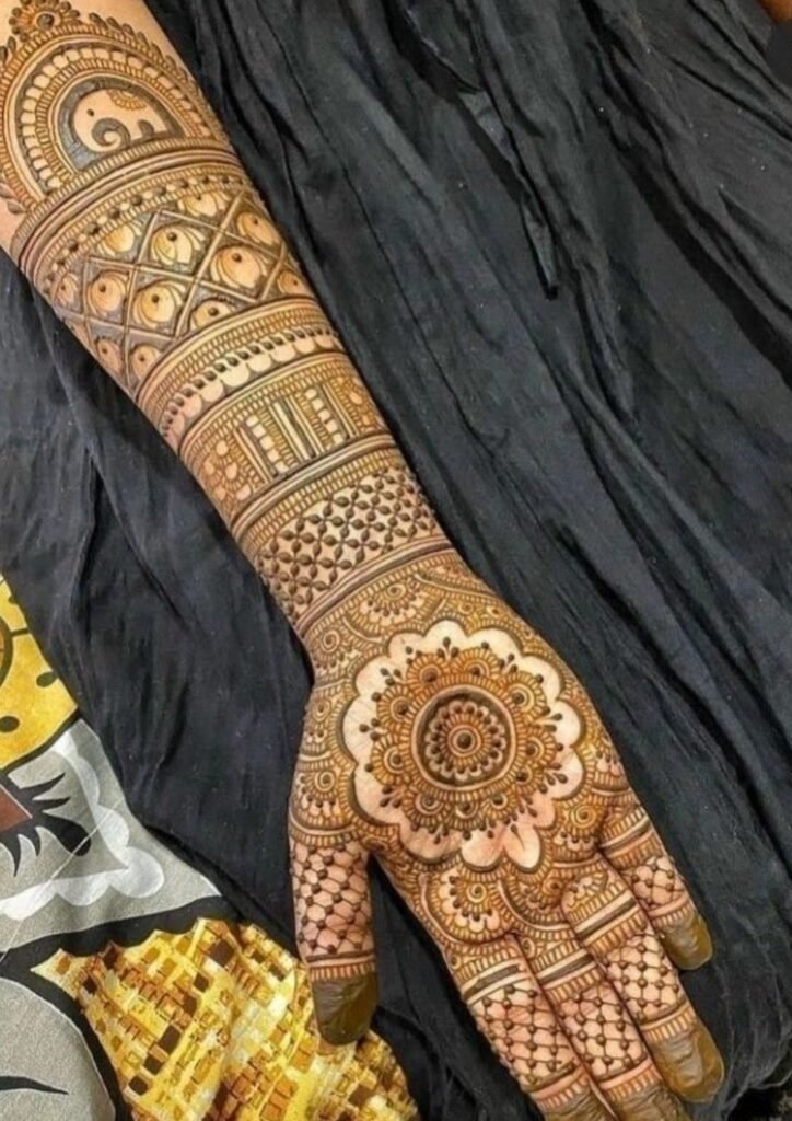 Stylish Full Hand Mehndi Design