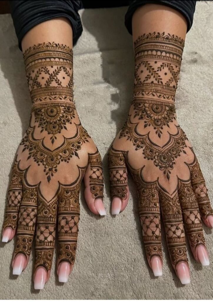 Stylish Full Hand Mehndi Design
