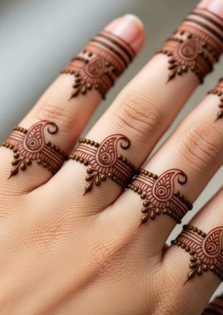stylish back hand mehndi design