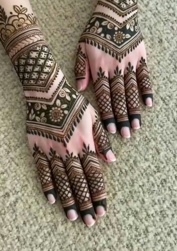 Stylish Full Hand Mehndi Design