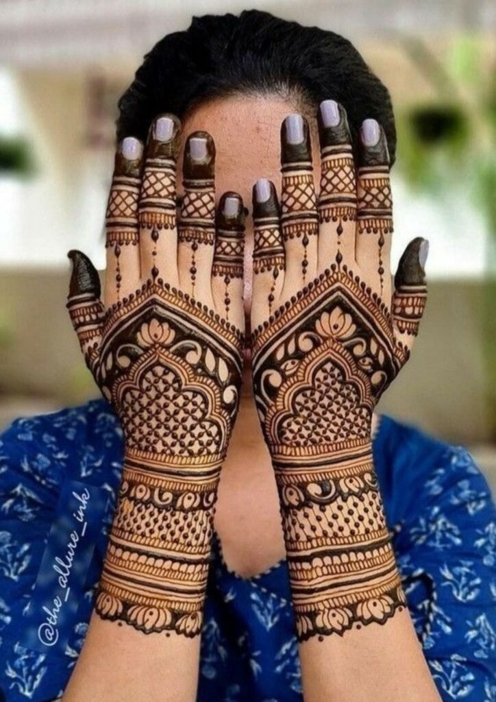 Stylish Full Hand Mehndi Design