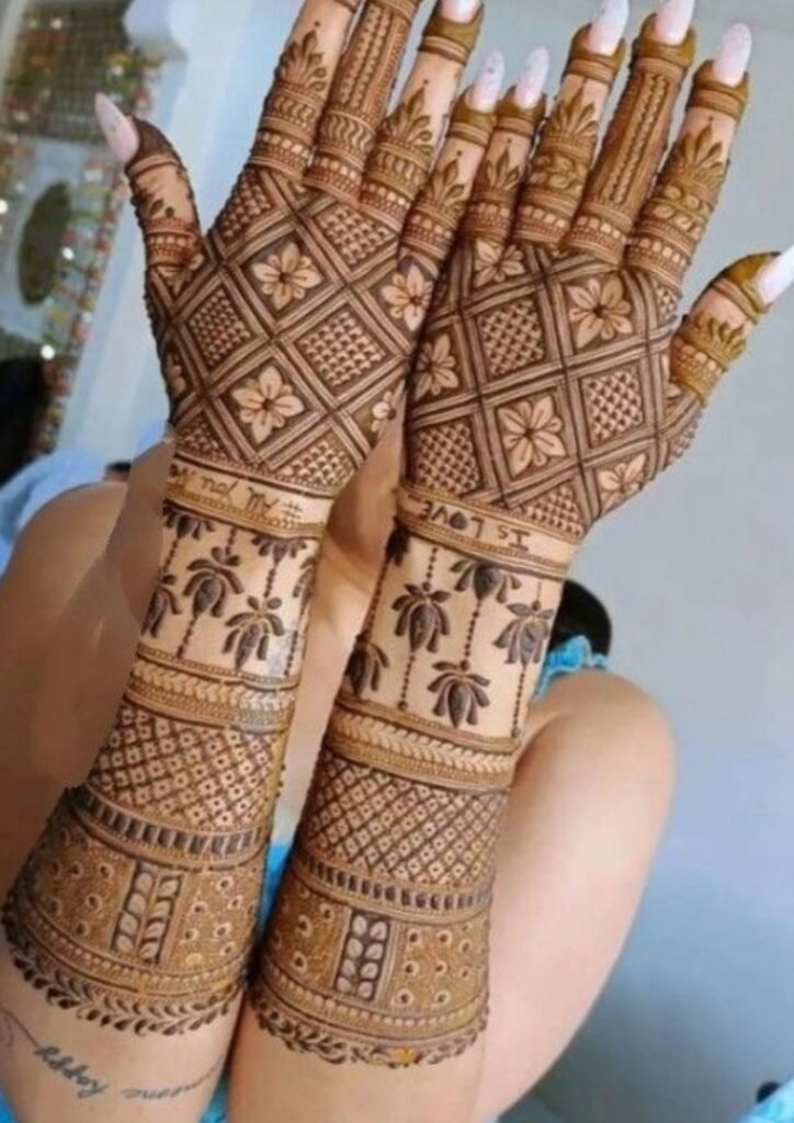 Stylish Full Hand Mehndi Design