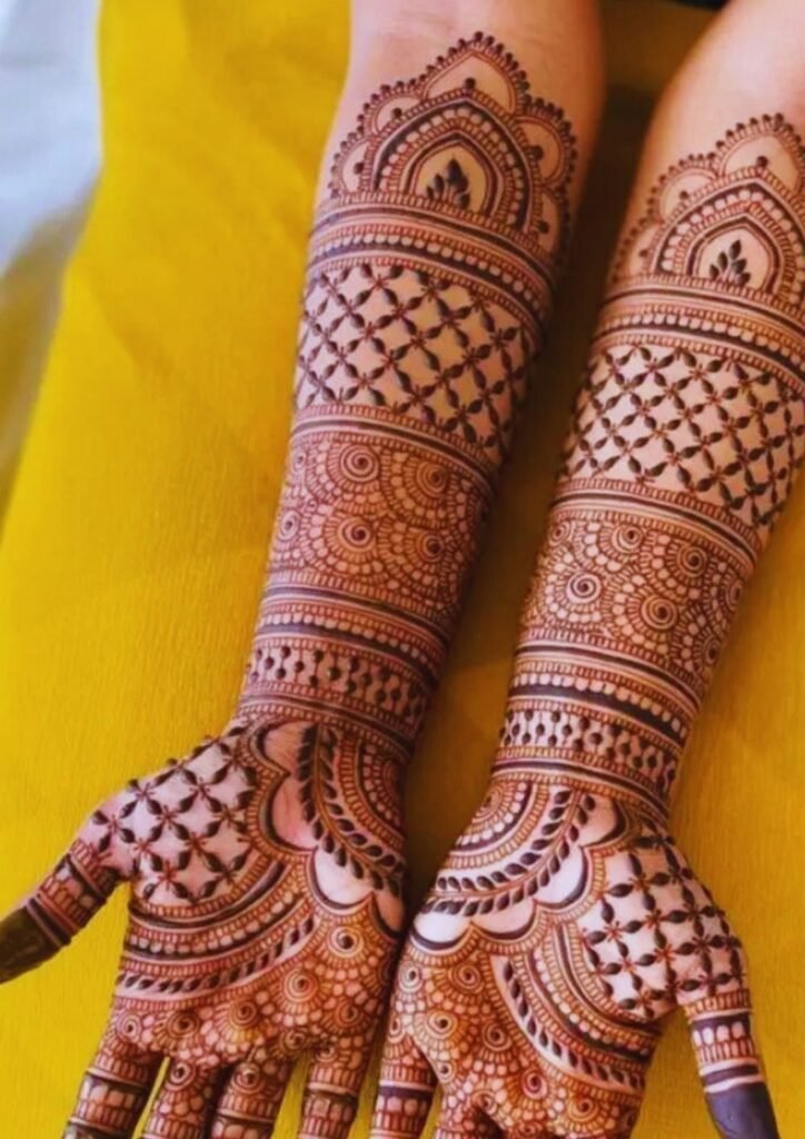 Stylish Full Hand Mehndi Design