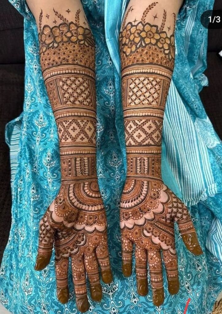 Stylish Full Hand Mehndi Design