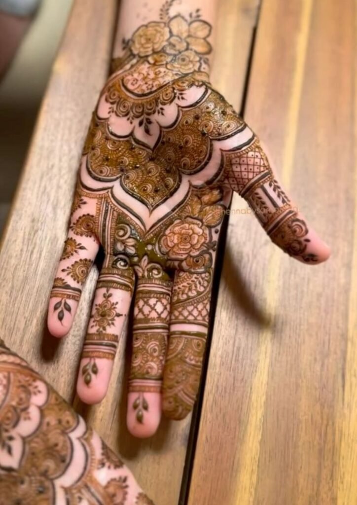 Stylish Full Hand Mehndi Design