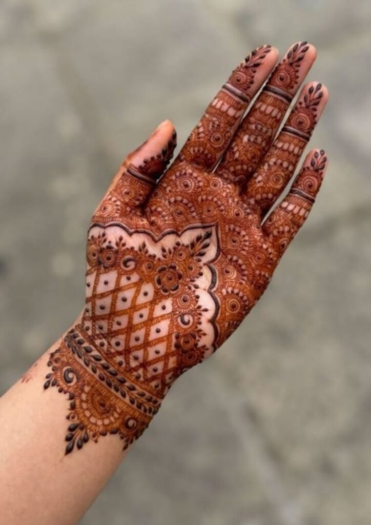 Stylish Full Hand Mehndi Design