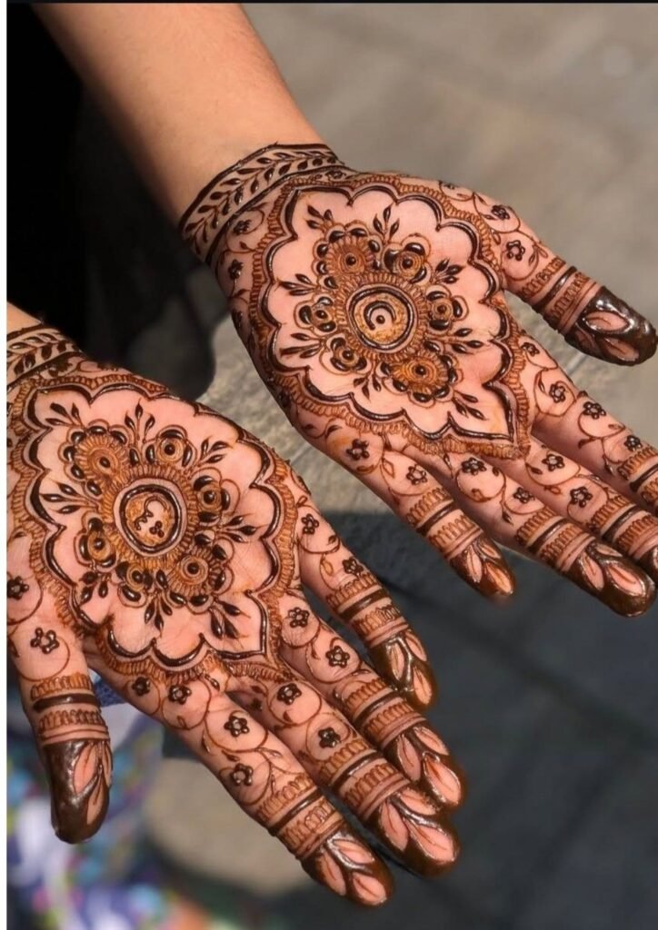 Stylish Full Hand Mehndi Design