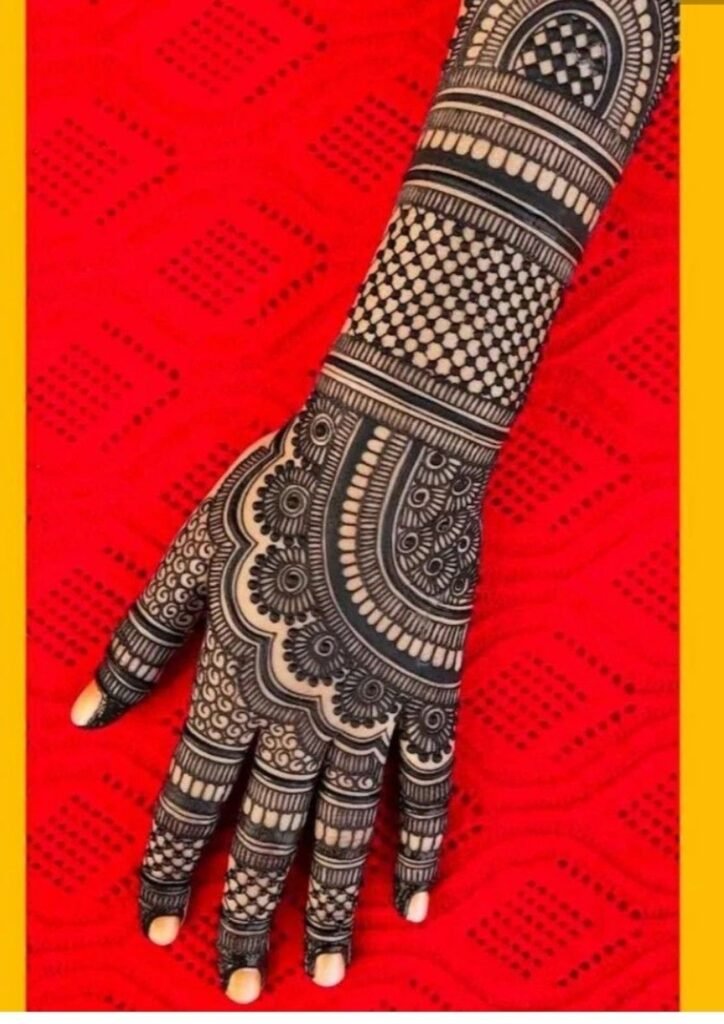 Stylish Full Hand Mehndi Design