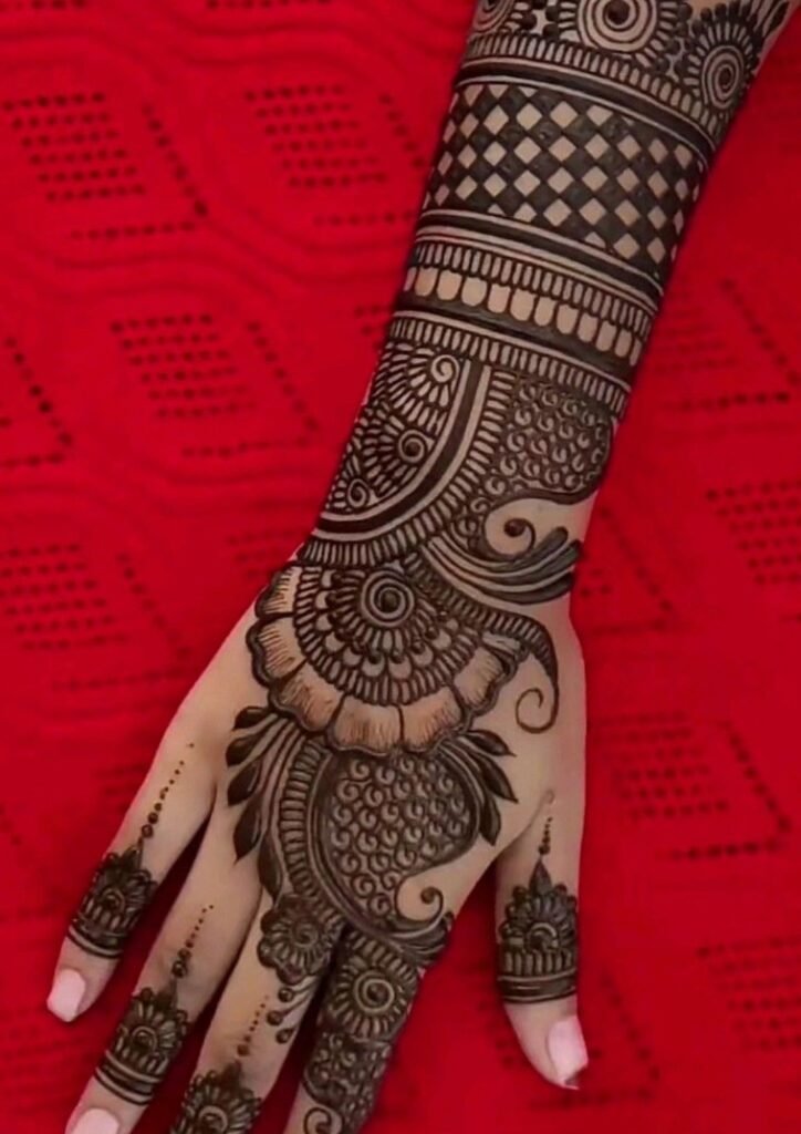 Stylish Full Hand Mehndi Design