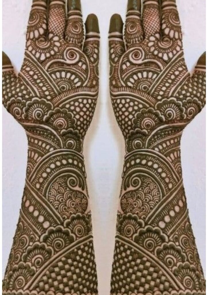 Stylish Full Hand Mehndi Design