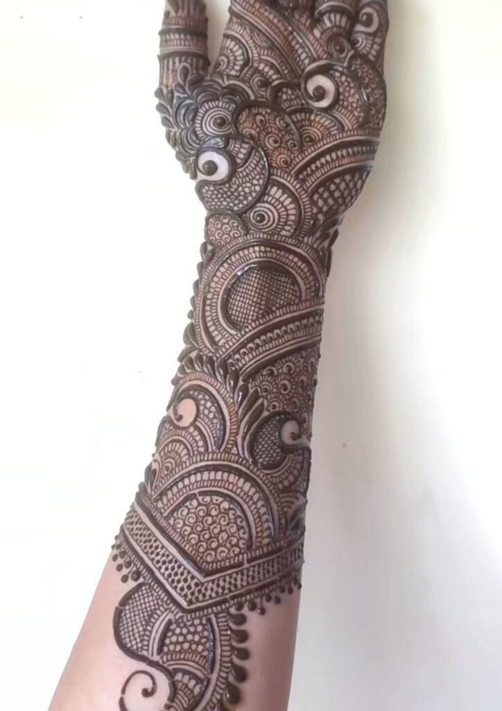 Stylish Full Hand Mehndi Design