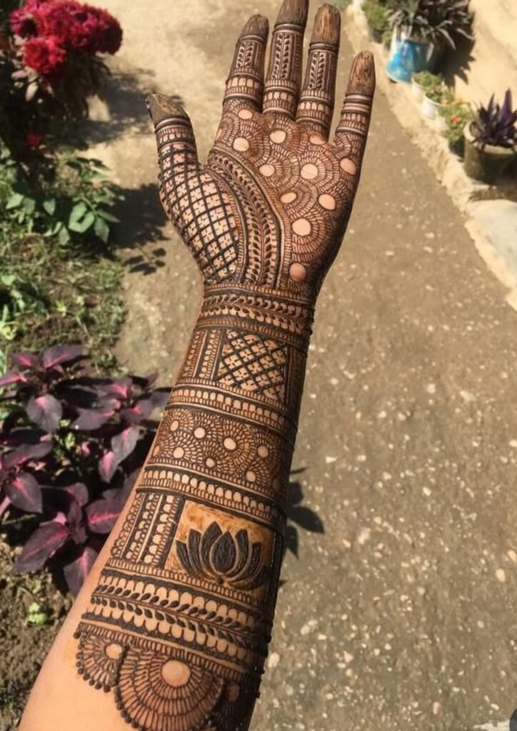 Stylish Full Hand Mehndi Design