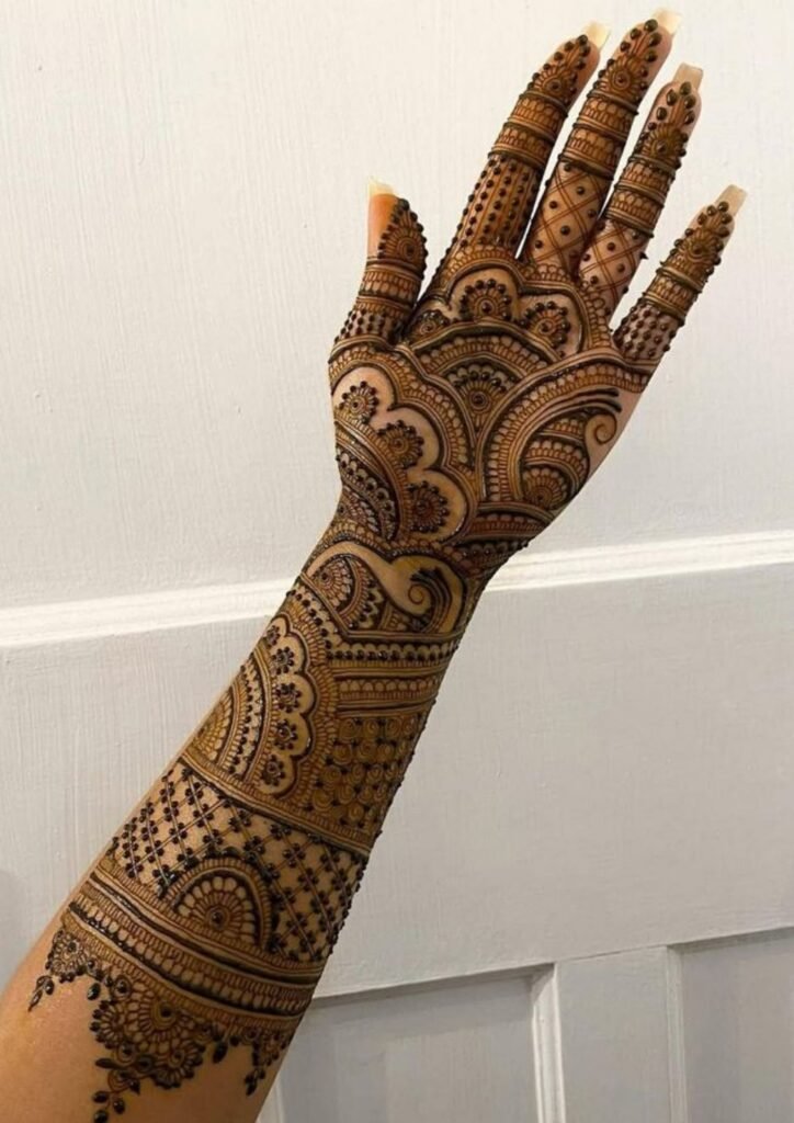 Stylish Full Hand Mehndi Design