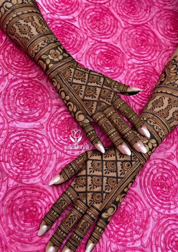 Stylish Full Hand Mehndi Design