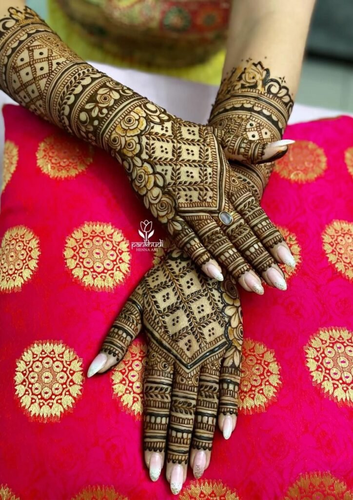 Stylish Full Hand Mehndi Design